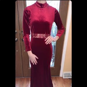 RED, BLUE OR BLACK VELVET DRESS! NWT